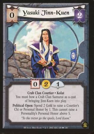 Yasuki Jinn Kuen Crab 108 Uncommon Broken Blades Yasuki Jinn Kuen Crab 108 Uncommon Broken Blades