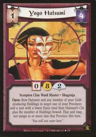 Yogo Hatsumi Scorpion 137 Uncommon Yogo Hatsumi Scorpion 137 Uncommon