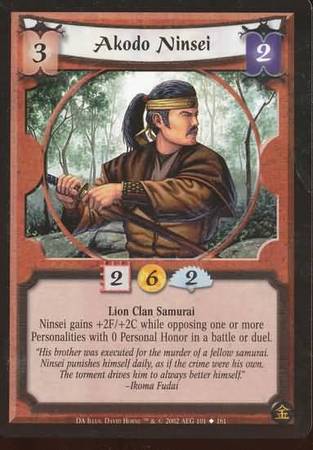 Akodo Ninsei Lion 101 Uncommon Akodo Ninsei Lion 101 Uncommon