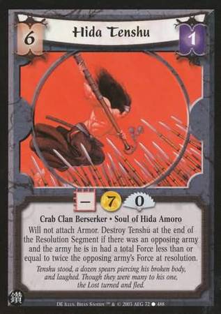 Hida Tenshu Crab 72 Common L5R Diamond Edition Hida Tenshu Crab 72 Common L5R Diamond Edition