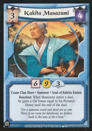 Kakita Masazumi Crane 90 Common L5R Diamond Edition Kakita Masazumi Crane 90 Common L5R Diamond Edition