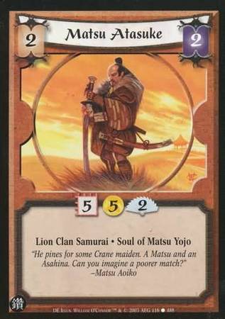 Matsu Atasuke Lion 116 Common L5R Diamond Edition Matsu Atasuke Lion 116 Common L5R Diamond Edition
