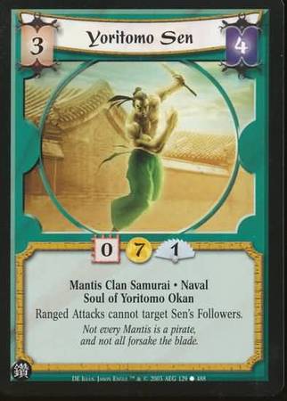 Yoritomo Sen Mantis 129 Common L5R Diamond Edition Yoritomo Sen Mantis 129 Common L5R Diamond Edition