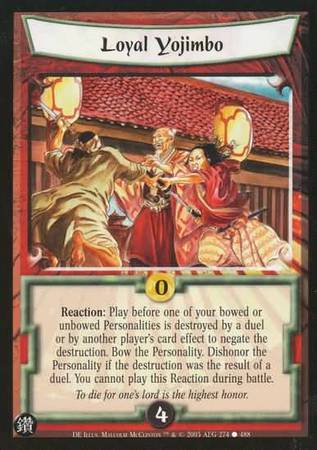 Loyal Yojimbo 274 Common L5R Diamond Edition Loyal Yojimbo 274 Common L5R Diamond Edition