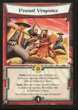 Peasant Vengeance 305 Common L5R Diamond Edition Peasant Vengeance 305 Common L5R Diamond Edition