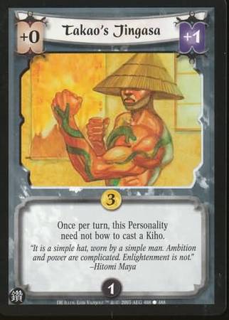 Takao s Jingasa 408 Common L5R Diamond Edition Takao s Jingasa 408 Common L5R Diamond Edition