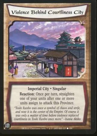 Violence Behind Courtliness City 227 Common L5R Diamond Edition Violence Behind Courtliness City 227 Common L5R Diamond Edition