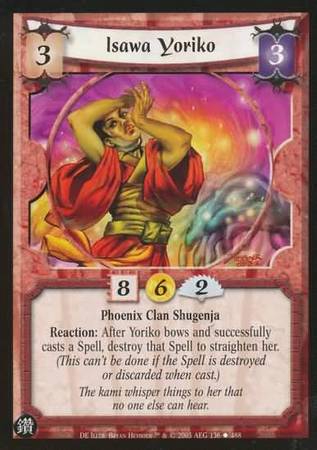Isawa Yoriko Phoenix 136 Uncommon L5R Diamond Edition Isawa Yoriko Phoenix 136 Uncommon L5R Diamond Edition