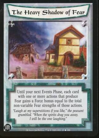 The Heavy Shadow of Fear 10 Uncommon L5R Diamond Edition The Heavy Shadow of Fear 10 Uncommon L5R Diamond Edition