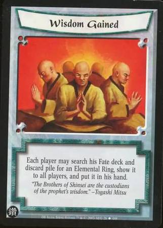 Wisdom Gained 26 Uncommon L5R Diamond Edition Wisdom Gained 26 Uncommon L5R Diamond Edition