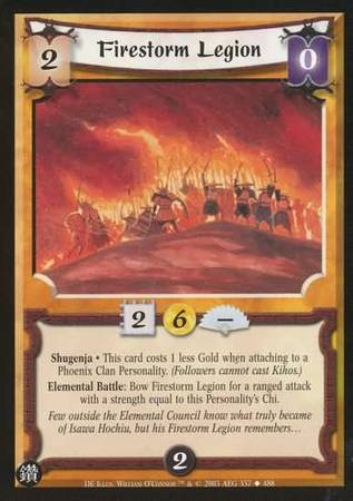 Firestorm Legion 337 Uncommon L5R Diamond Edition Firestorm Legion 337 Uncommon L5R Diamond Edition