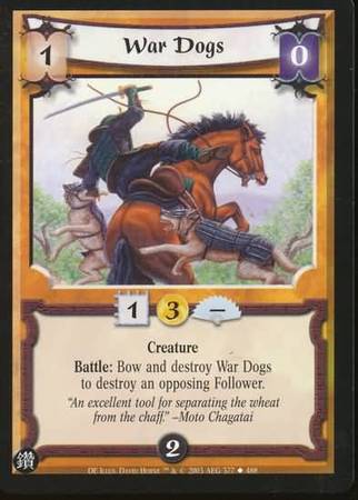 War Dogs 377 Uncommon L5R Diamond Edition War Dogs 377 Uncommon L5R Diamond Edition
