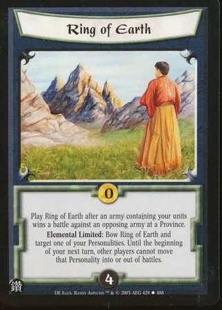 Ring of Earth 429 Uncommon L5R Diamond Edition Ring of Earth 429 Uncommon L5R Diamond Edition