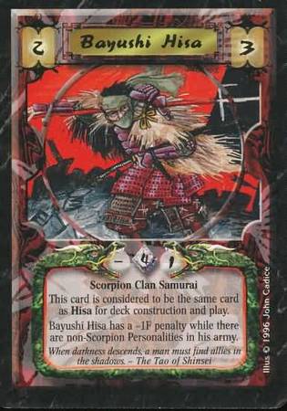 Bayushi Hisa Scorpion Common Emerald Edition Singles Bayushi Hisa Scorpion Common Emerald Edition Singles