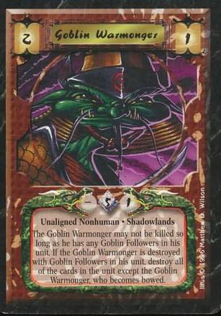 Goblin Warmonger Shadowlands Common Emerald Edition Singles Goblin Warmonger Shadowlands Common Emerald Edition Singles
