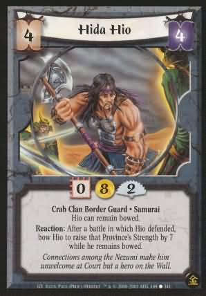 Hida Hio Crab Common L5R Gold Edition Hida Hio Crab Common L5R Gold Edition