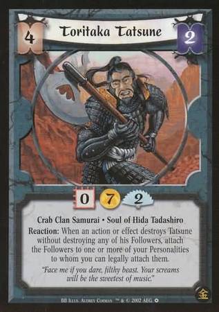 Toritaka Tatsune Crab Common L5R Gold Edition Toritaka Tatsune Crab Common L5R Gold Edition