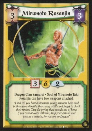 Mirumoto Rosanjin Dragon Common L5R Gold Edition Mirumoto Rosanjin Dragon Common L5R Gold Edition