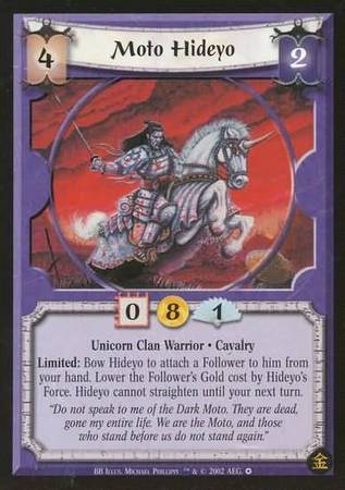 Moto Hideyo Unicorn Common L5R Gold Edition Moto Hideyo Unicorn Common L5R Gold Edition