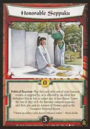 Honorable Seppuku Common L5R Gold Edition Honorable Seppuku Common L5R Gold Edition