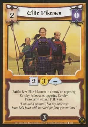 Elite Pikemen Common L5R Gold Edition Elite Pikemen Common L5R Gold Edition