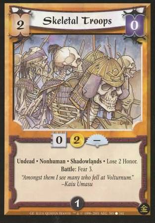 Skeletal Troops Common L5R Gold Edition Skeletal Troops Common L5R Gold Edition