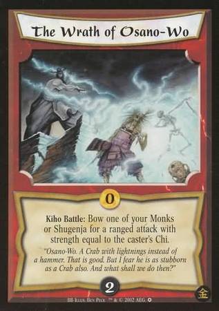The Wrath of Osano Wo Common L5R Gold Edition The Wrath of Osano Wo Common L5R Gold Edition