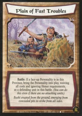 Plain of Fast Troubles Common L5R Gold Edition Plain of Fast Troubles Common L5R Gold Edition
