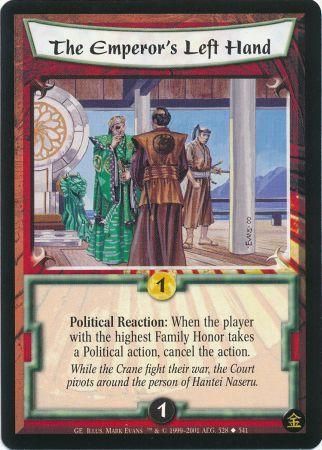 The Emperor s Left Hand Uncommon L5R Gold Edition The Emperor s Left Hand Uncommon L5R Gold Edition