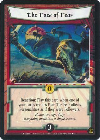 The Face of Fear Uncommon L5R Gold Edition The Face of Fear Uncommon L5R Gold Edition