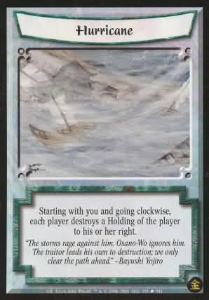 Hurricane Uncommon L5R Gold Edition Hurricane Uncommon L5R Gold Edition