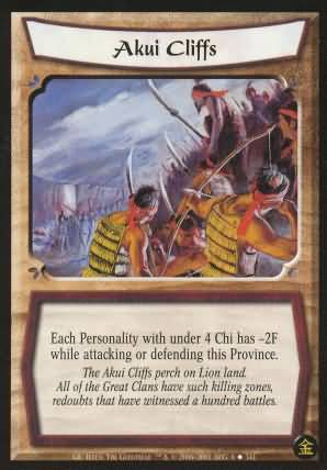 Akui Cliffs Uncommon L5R Gold Edition Akui Cliffs Uncommon L5R Gold Edition