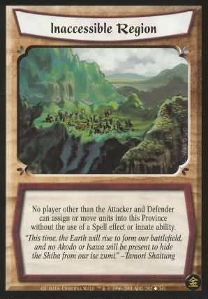 Inaccessible Region Uncommon L5R Gold Edition Inaccessible Region Uncommon L5R Gold Edition