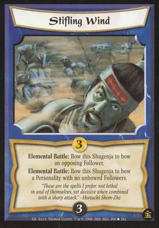 Stifling Wind Uncommon L5R Gold Edition Stifling Wind Uncommon L5R Gold Edition