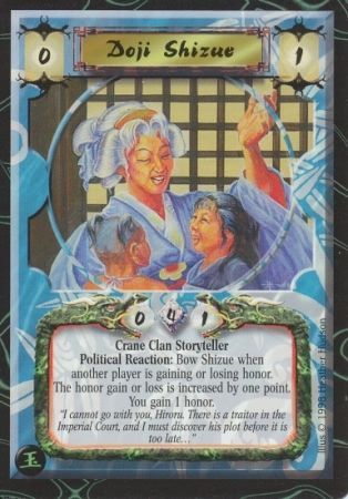Doji Shizue Crane Common L5R Jade Edition Doji Shizue Crane Common L5R Jade Edition