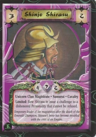 Shinjo Shirasu Unicorn Common L5R Jade Edition Shinjo Shirasu Unicorn Common L5R Jade Edition