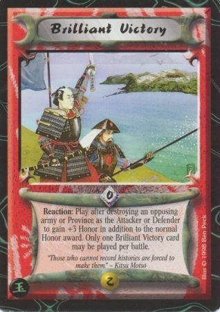 Brilliant Victory Common L5R Jade Edition Brilliant Victory Common L5R Jade Edition
