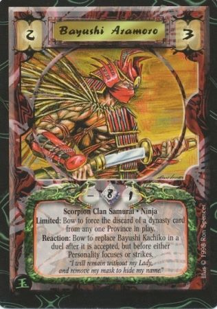 Bayushi Aramoro Ninja Scorpion Uncommon Bayushi Aramoro Ninja Scorpion Uncommon