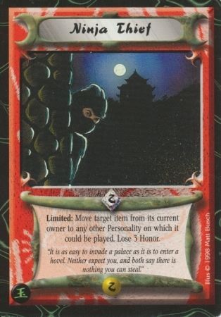 Ninja Thief Uncommon L5R Jade Edition Ninja Thief Uncommon L5R Jade Edition