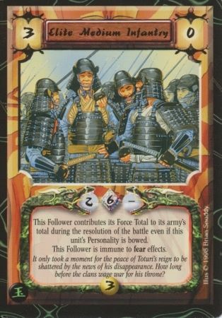 Elite Medium Infantry Uncommon L5R Jade Edition Elite Medium Infantry Uncommon L5R Jade Edition