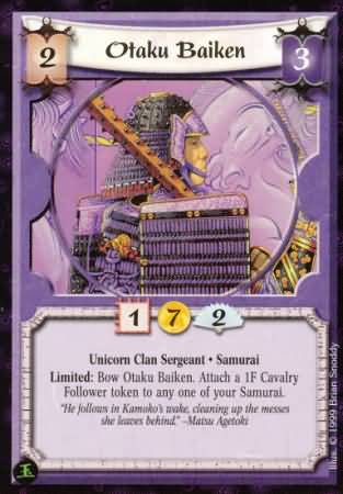 Otaku Baiken Unicorn Common L5R Pearl Edition Otaku Baiken Unicorn Common L5R Pearl Edition