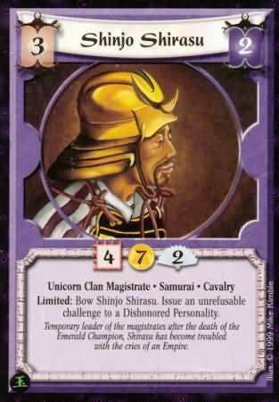 Shinjo Shirasu Unicorn Common L5R Pearl Edition Shinjo Shirasu Unicorn Common L5R Pearl Edition