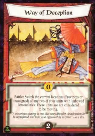 Way of Deception Rare L5R Pearl Edition Way of Deception Rare L5R Pearl Edition