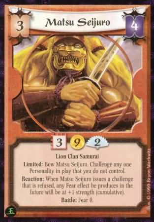 Matsu Seijuro Lion Uncommon L5R Pearl Edition Matsu Seijuro Lion Uncommon L5R Pearl Edition