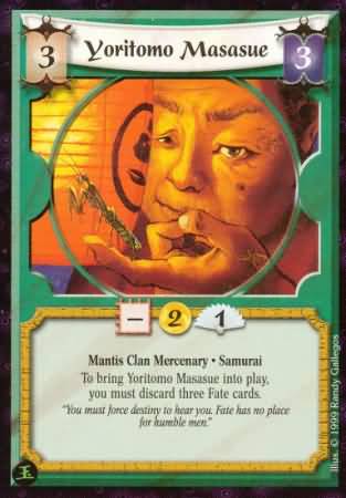 Yoritomo Masasue Mantis Uncommon L5R Pearl Edition Yoritomo Masasue Mantis Uncommon L5R Pearl Edition