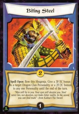 Biting Steel Uncommon L5R Pearl Edition Biting Steel Uncommon L5R Pearl Edition