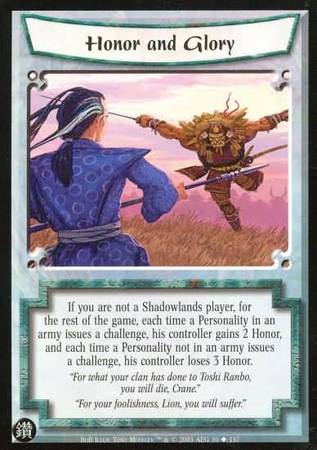 Honor and Glory 10 Uncommon Honor and Glory 10 Uncommon