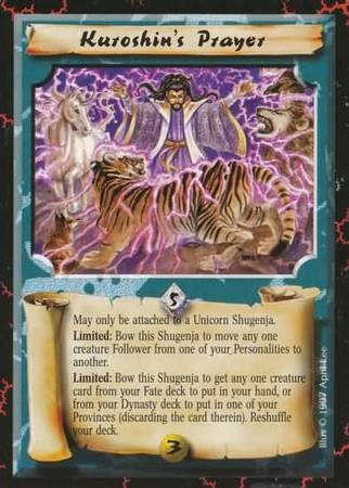 Kuroshin s Prayer Uncommon Scorpion Clan Coup 1 Kuroshin s Prayer Uncommon Scorpion Clan Coup 1