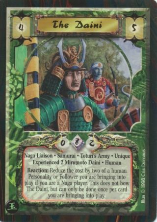 The Daini Experienced 2 Mirumoto Daini Naga Toturi s Army Rare The Hidden Emperor Episode 1 Singles The Daini Experienced 2 Mirumoto Daini Naga Toturi s Army Rare The Hidden Emperor Episode 1 Singles