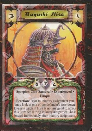 Bayushi Hisa Experienced Scorpion Uncommon Bayushi Hisa Experienced Scorpion Uncommon
